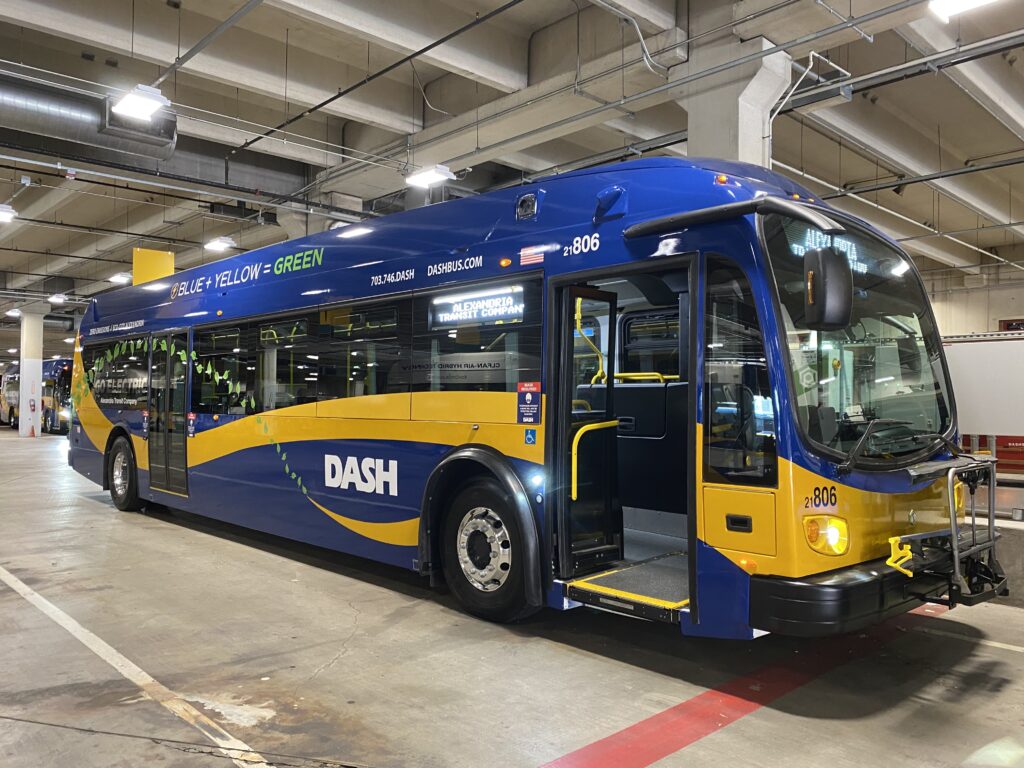 A view of the Alexandria Transit Company's electric buses in Northern Virginia (Courtesy Alexandria Transit Company)