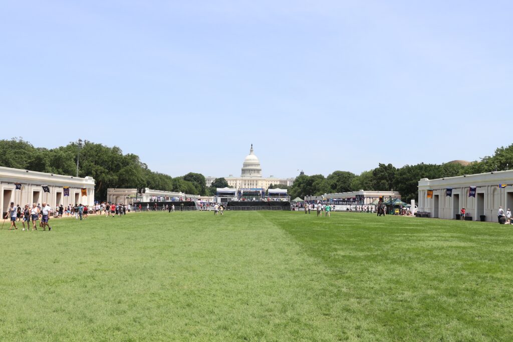 Attendees explore different exhibits at the Great American State Fair on the National Mall in Washington, D.C. on June 30, 2026. (Photo by Sam Gauntt/States Newsroom)