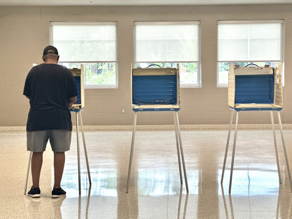 In the 7th District, incumbent Democratic U.S. Rep. Eugene Vindman faces three Republican challengers. On Aug. 4, voters will select which Republican will go head-to-head with Vindman this fall. (Photo by Markus Schmidt/Virginia Mercury)